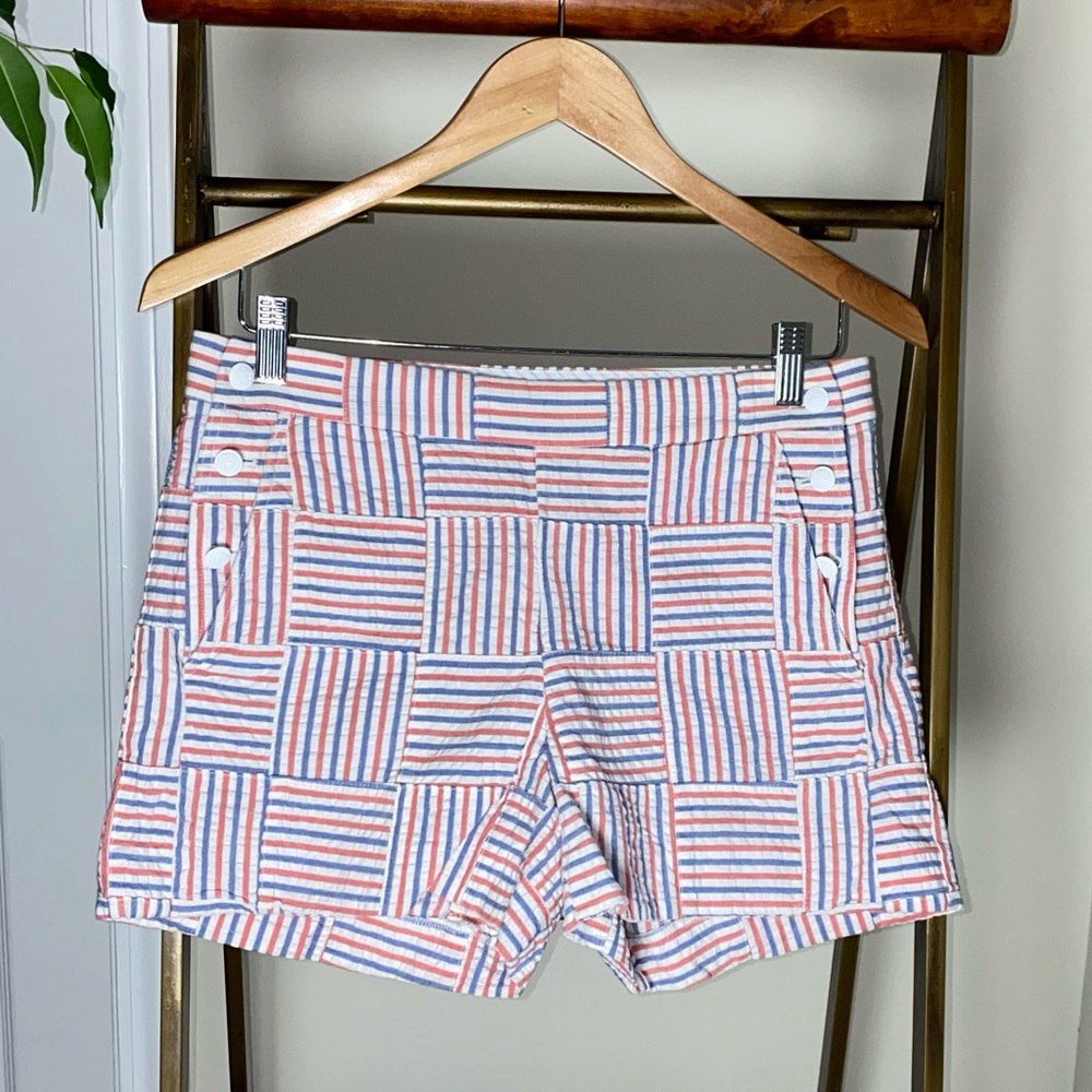 Brooks Brothers Red Fleece Patchwork Shorts Sz 2